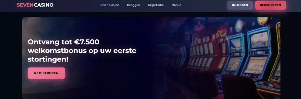 Seven Casino – Pak 450% welkomstbonus tot €7.500 en speel 3.200+ games